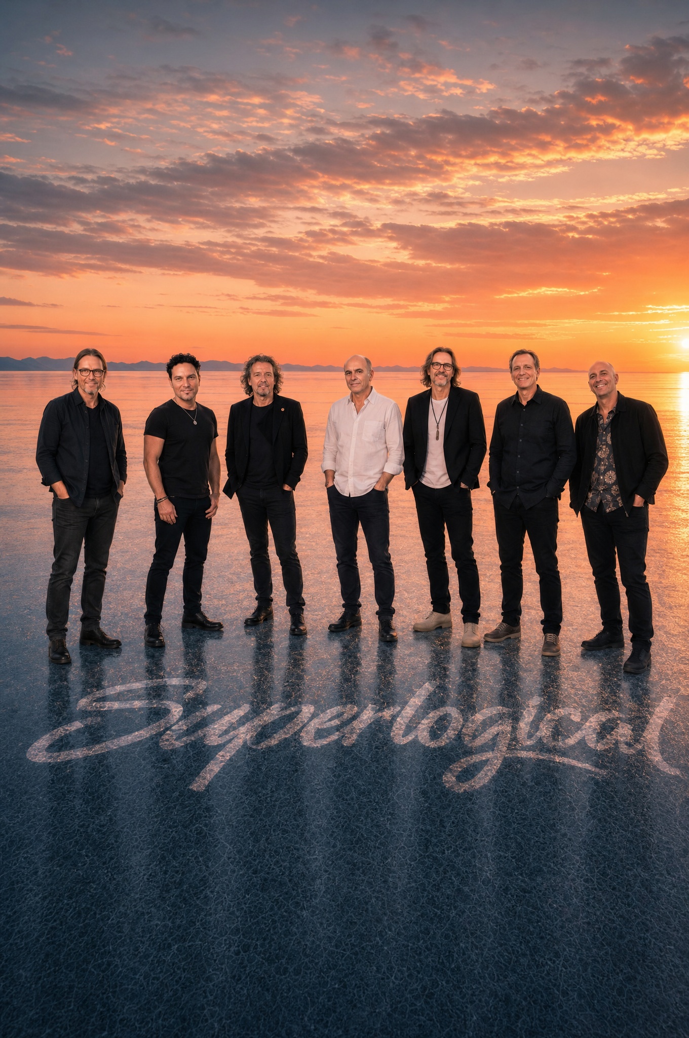 Superlogical - sechsköpfige Band: André Karg, Andreas Rossatti, Willem Beuss, Roman Queck, Till Brandt, Ralph Schläger.